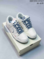 Louis Vuitton x Nike Dunk Low White Blue Sneakers