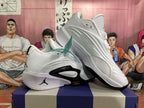 Jordan White Basketball Sneakers with Black Accents