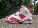 Jordan Air Jordan 6 Sneakers in Red and White