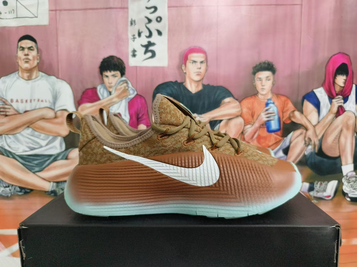 Nike Brown Low-Top Sneakers with Mint-Tone Sole