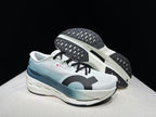 On Cloudboom Max Running Shoes in White and Lake Blue
