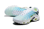 Nike Air Max Plus Sneakers in White, Aqua and Volt