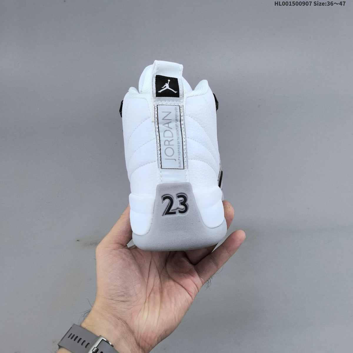 Jordan Air Jordan 12 Retro High Barons White Grey Sneakers