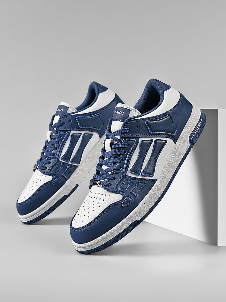 AIVIIRI Navy and White Low-Top Sneakers