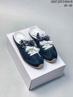 alo Sunset Mule Sneakers in Pink, Navy and Cream