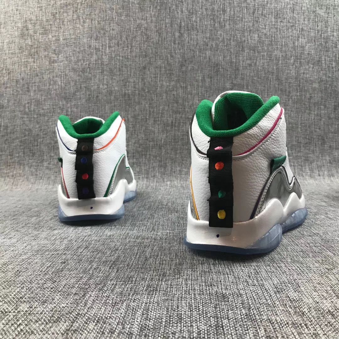 Air Jordan 10 Retro Wings White Multicolor Sneakers