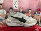PUMA White and Black Running-Style Sneakers