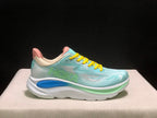 HOKA Clifton 10 Running Shoes in Aqua and Yellow