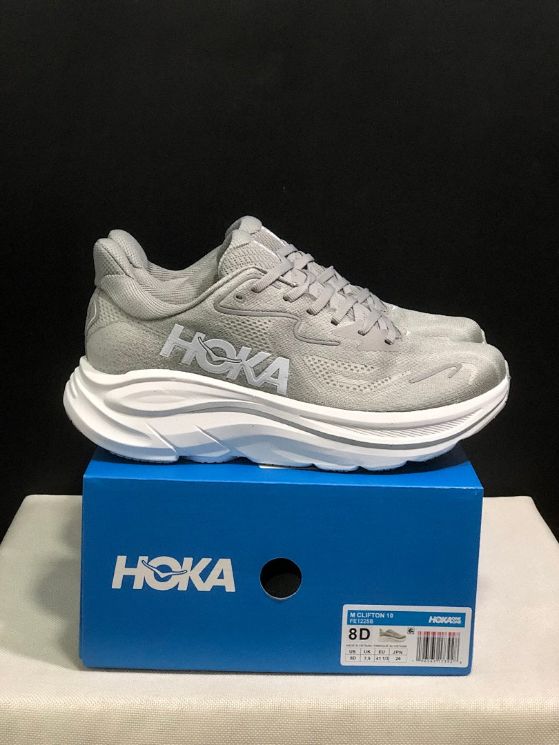 HOKA Clifton 10 Running Shoes in Gray