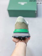 Lacoste Low-Top Lace-Up Sneakers in Green and Khaki