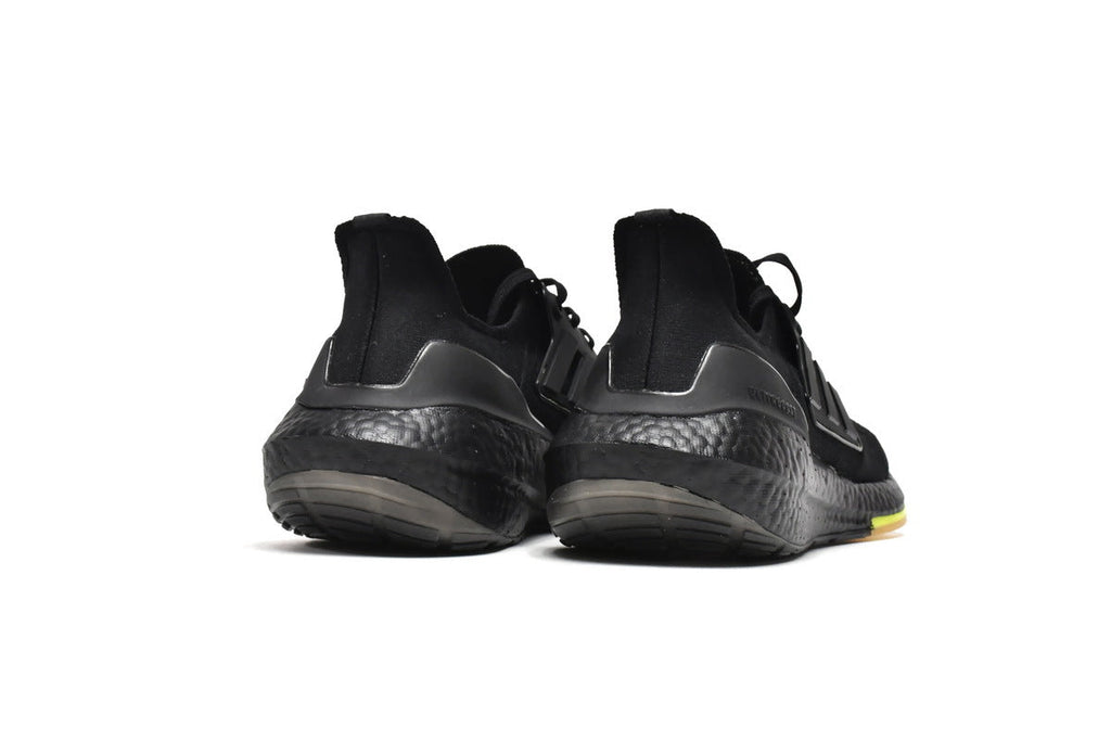 adidas UltraBoost 22 Running Shoes, Black/Solar Yellow GX5915