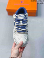 Nike SB Dunk Low White Blue Monogram Sneakers 2607ND1600A10