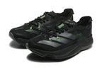 Adidas Adizero Running Shoes, Black with Green Accents