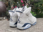 Jordan Air Jordan 6 Gray Navy High-Top Sneakers