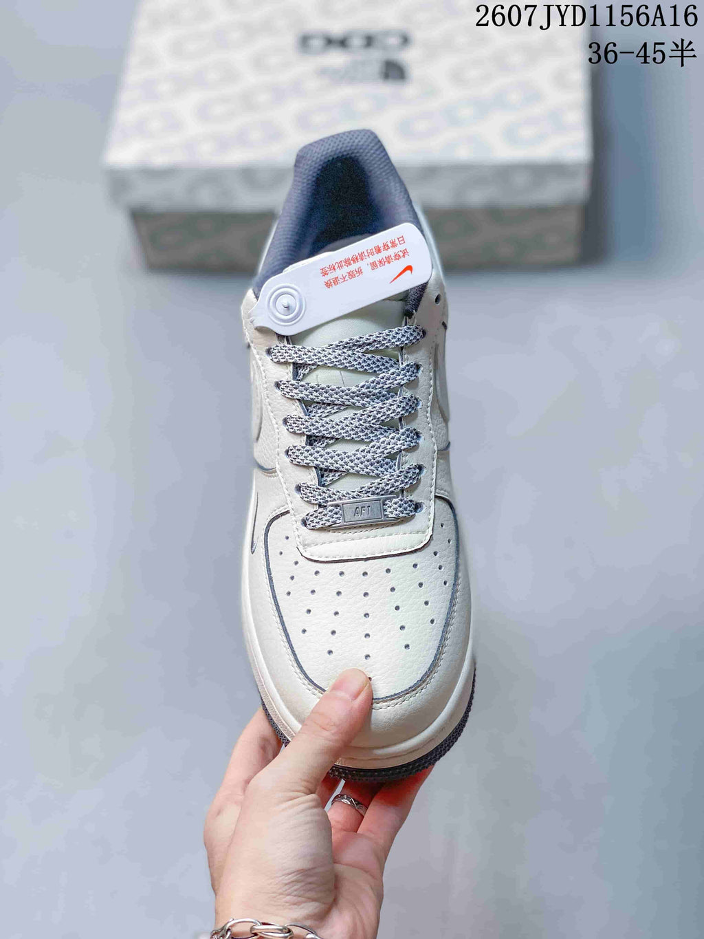 Nike Air Force 1 '07 Low Gray White Sneakers 2607JYD1156A16