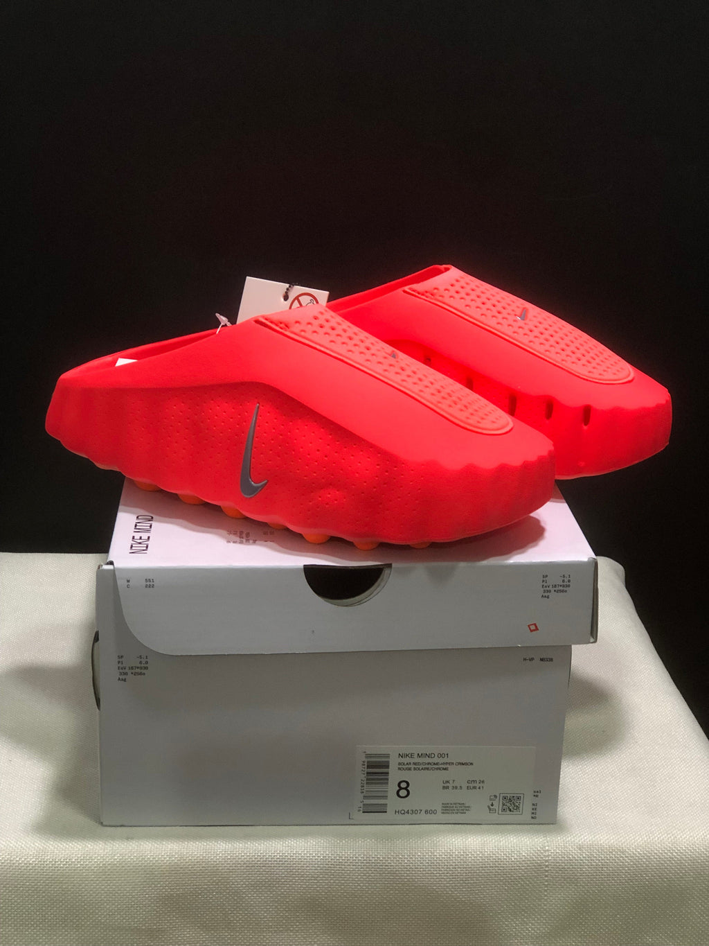 Nike Mind 001 Solar Red Massage Slides HQ4307-600