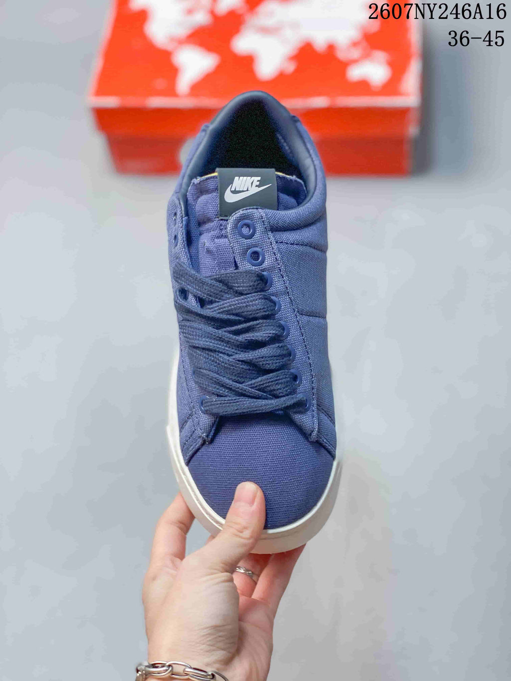 Nike Devin Booker Blazer Low Blue White Sneakers 2607NY246A16