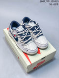 Nike SB Dunk Low Gray White Navy Sneakers