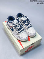 Nike SB Dunk Low Gray White Navy Sneakers