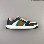 Gucci Screener Low-Top Sneakers in Black and White