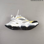 Balenciaga Monday Low-Top Sneakers in White, Gray and Yellow