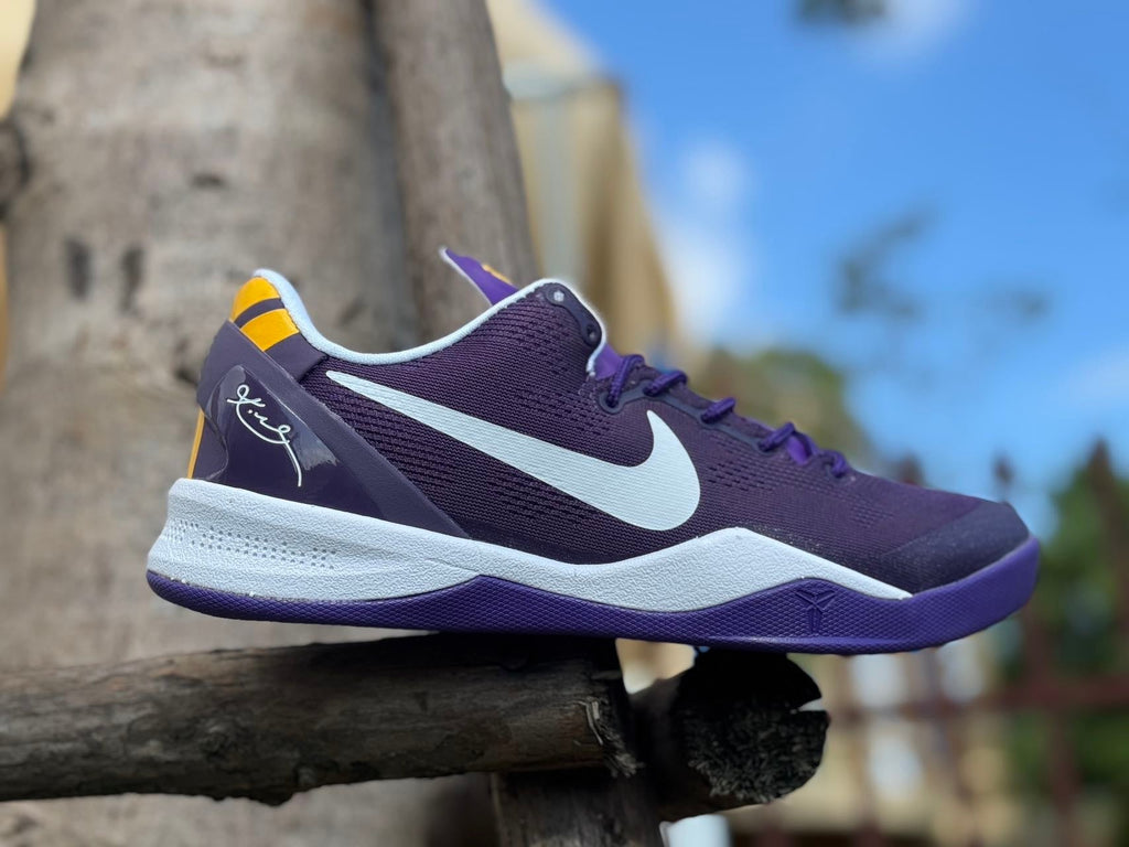 Nike Kobe 8 LSU Away Basketball Shoes, Purple and Gold