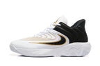 Nike Zoom Freak 5 Basketball Shoes White Black Gold