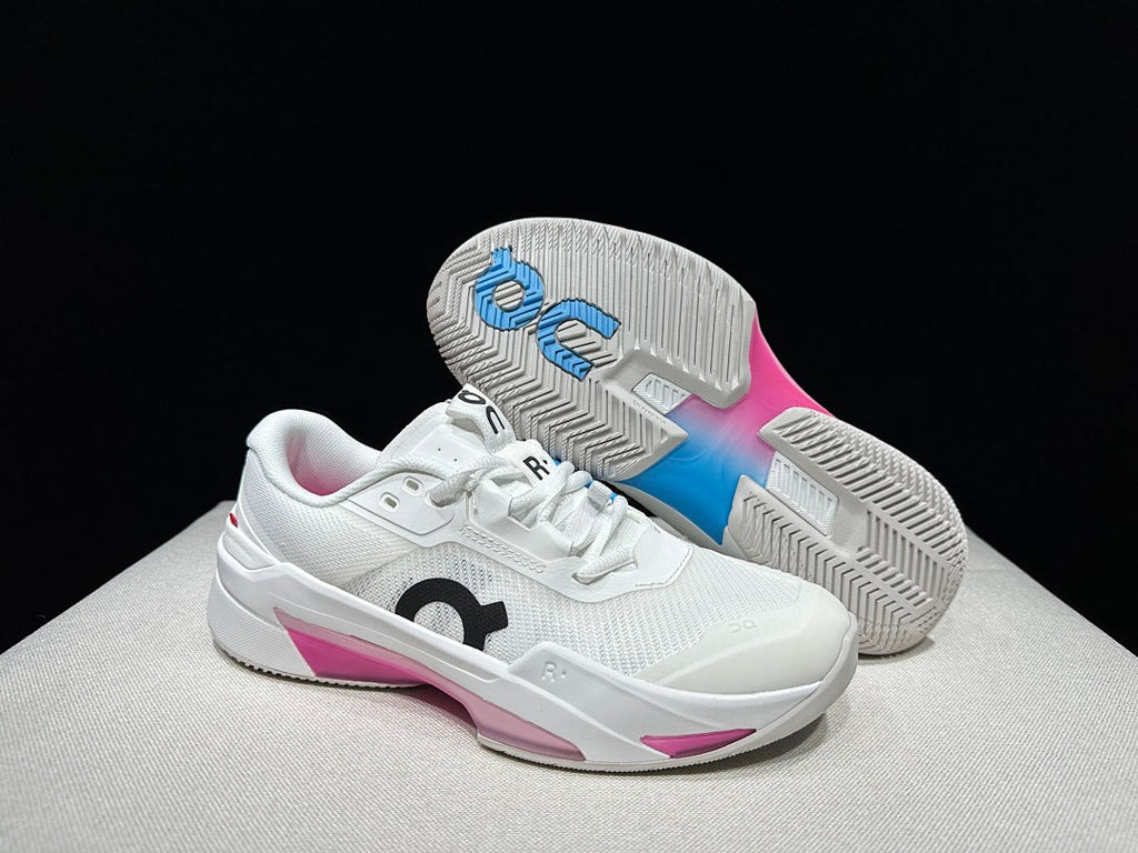 On The Roger Pro Fire Clay White Court Sneakers