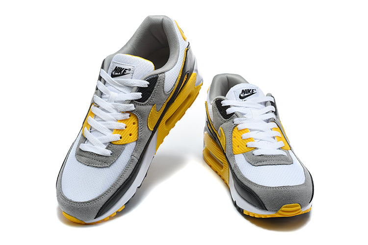 Nike Air Max 90 Sneakers in White, Grey, Black and Yellow
