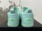 Mint Green Basketball Sneakers with Sculpted Side Cages