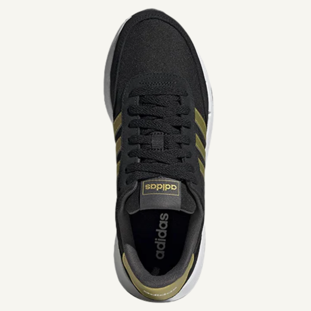 Adidas Women's Black/Gold Run 60s 2.0 Sneakers, GX1714