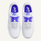 Nike Women's White ir Force 1 Low 'Blue Flower' Sneakers, IF0498 101