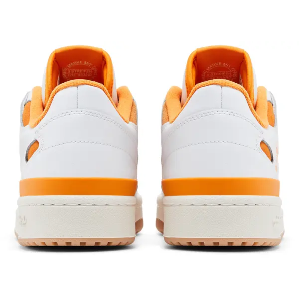 Adidas Men's White/Orange Forum Low CL Sneakers, IH7831 (No Box)