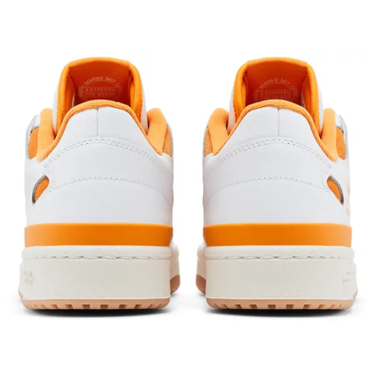 Adidas Men's White/Orange Forum Low CL Sneakers, IH7831 (No Box)