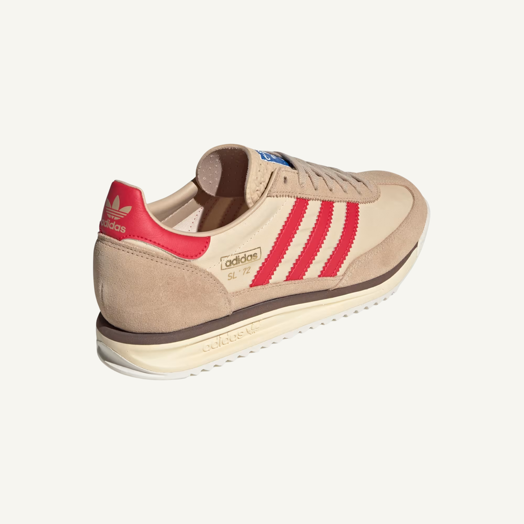 Adidas Originals Men's Cream/Red SL72 RS Sneakers, JS0749 (No Box)