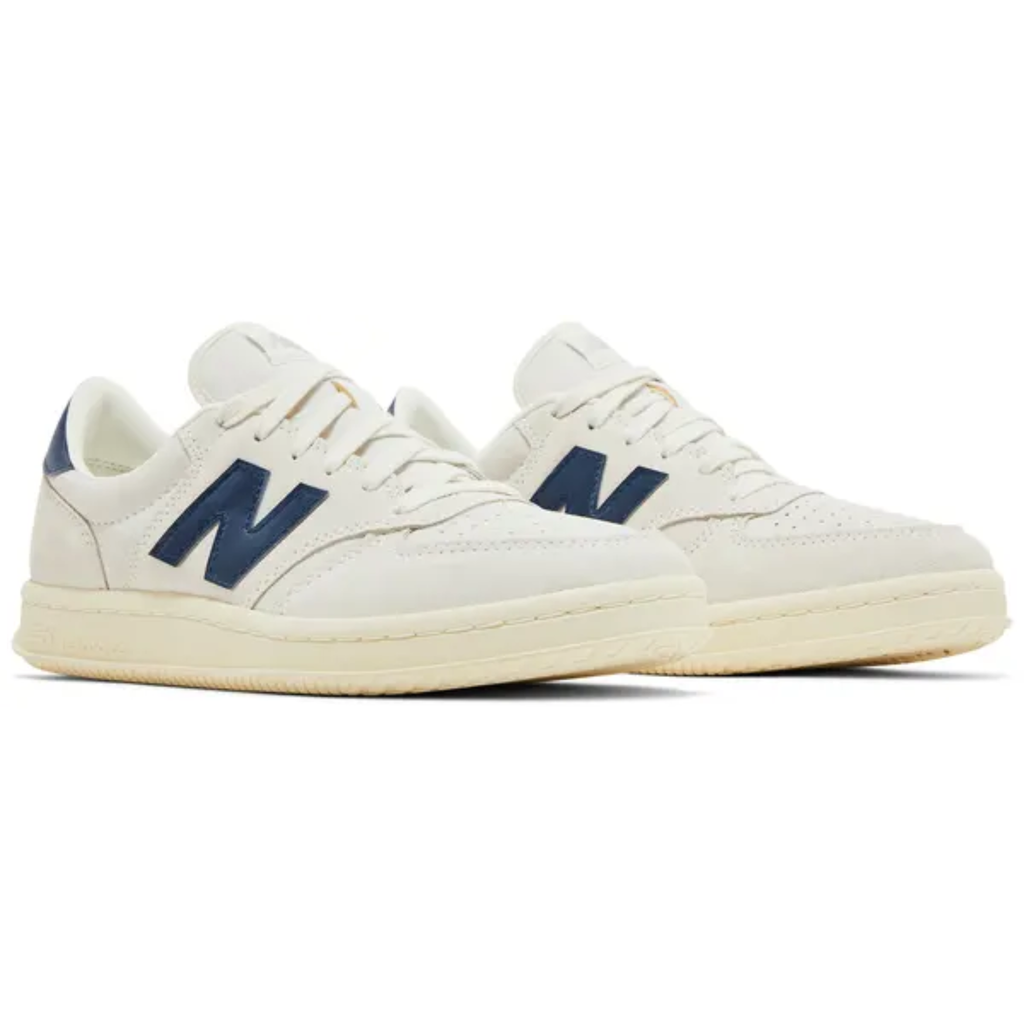 New Balance Men's Cream T500 'Sea Salt Navy Angora Sneakers, CT500CF