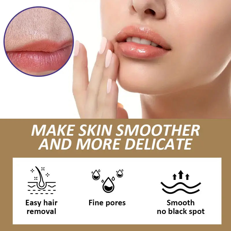 ROZINO Coconut Oil Hair Removal Cream | Gentle & Painless Depilatory for Face, Lips, Arms & Legs | 100g