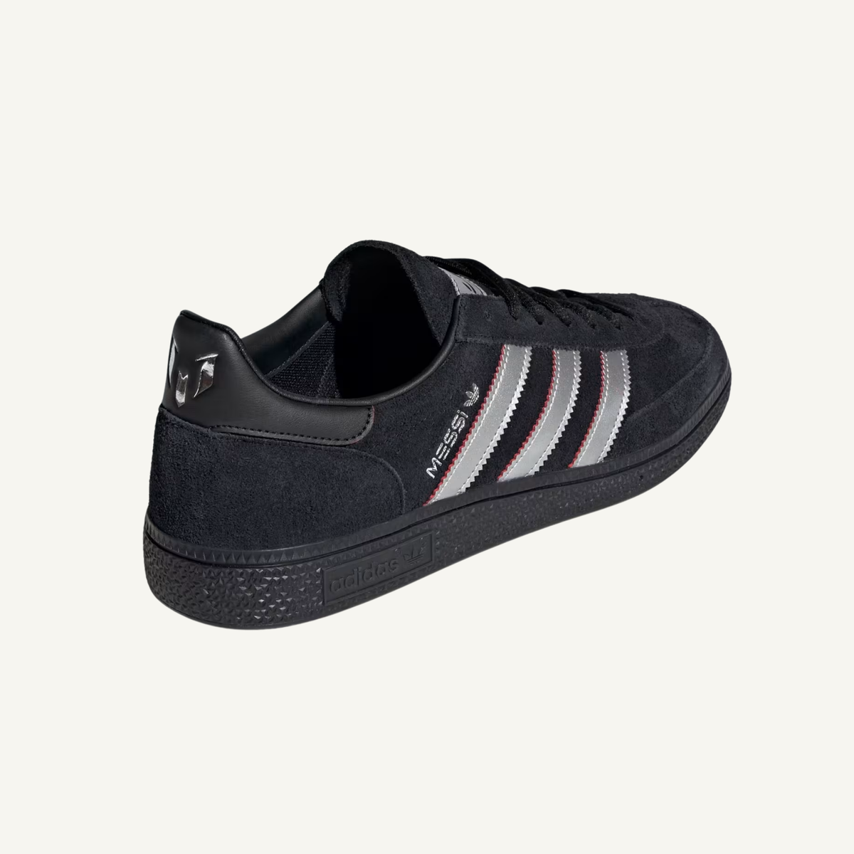 Adidas Originals Men's Black/Silver Metallic Handball Spezial Messi Sneakers, KI4548