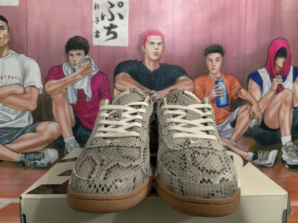 Nike Book 1 Gray Snakeskin-Pattern Sneakers