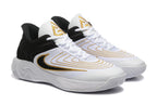 Nike Zoom Freak 5 Basketball Shoes White Black Gold