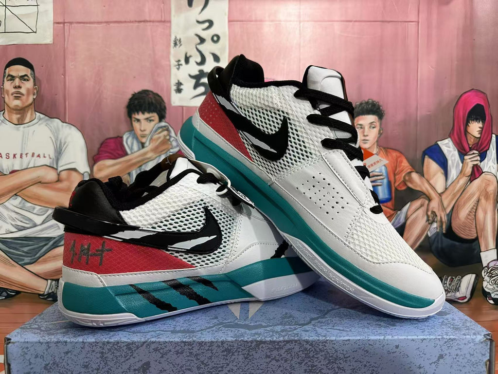 Nike Ja 1 Grizzlies Basketball Shoes White Teal Red