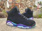 Jordan 6 High-Top Sneakers Black Purple Teal