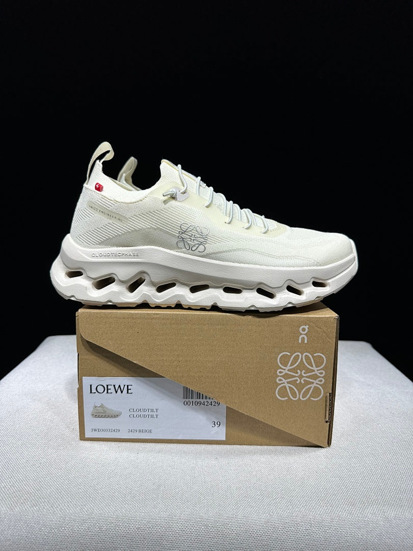 On x LOEWE Cloudtilt Sneakers in Beige