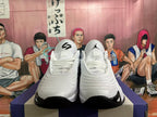 Jordan White Basketball Sneakers with Black Accents
