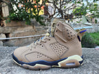 Air Jordan 6 High-Top Sneakers in Brown and Purple