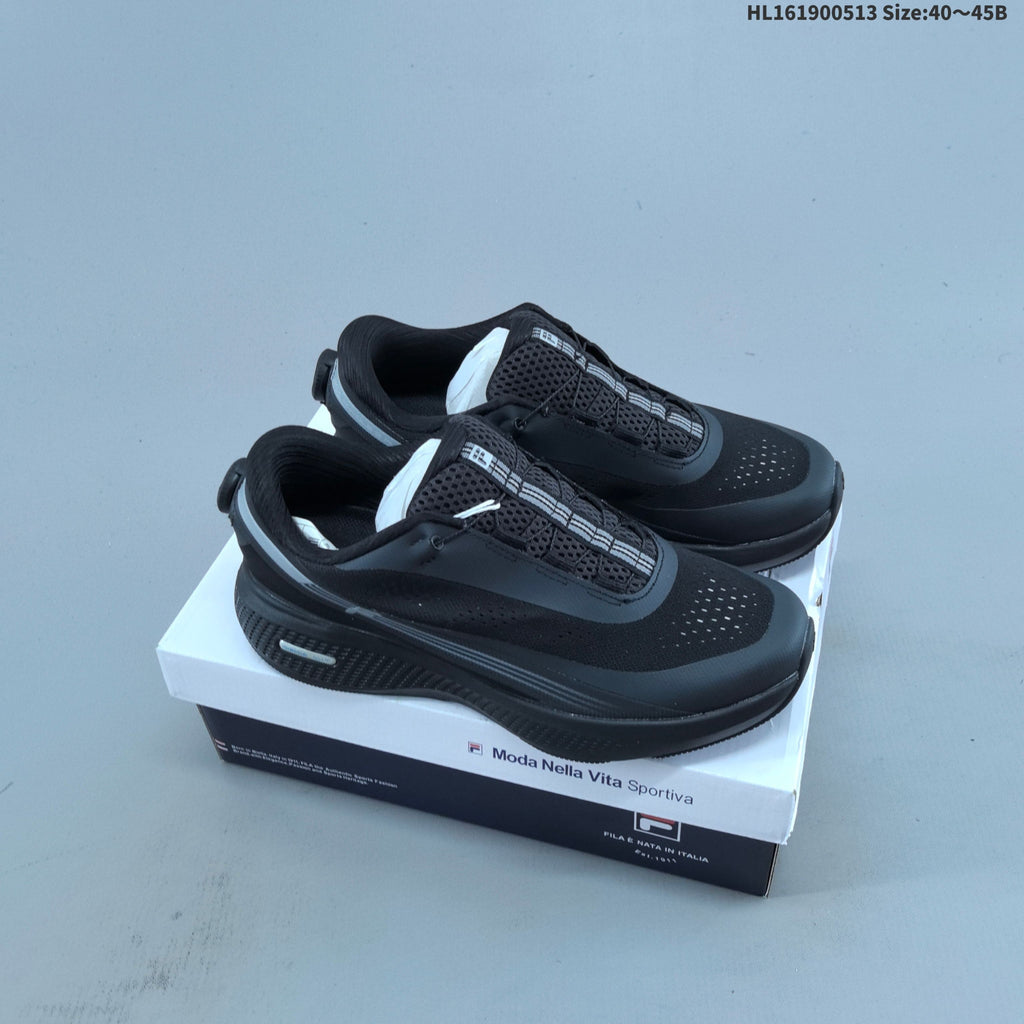 FILA Nuvole Run 3+ Running Shoes, White and Black