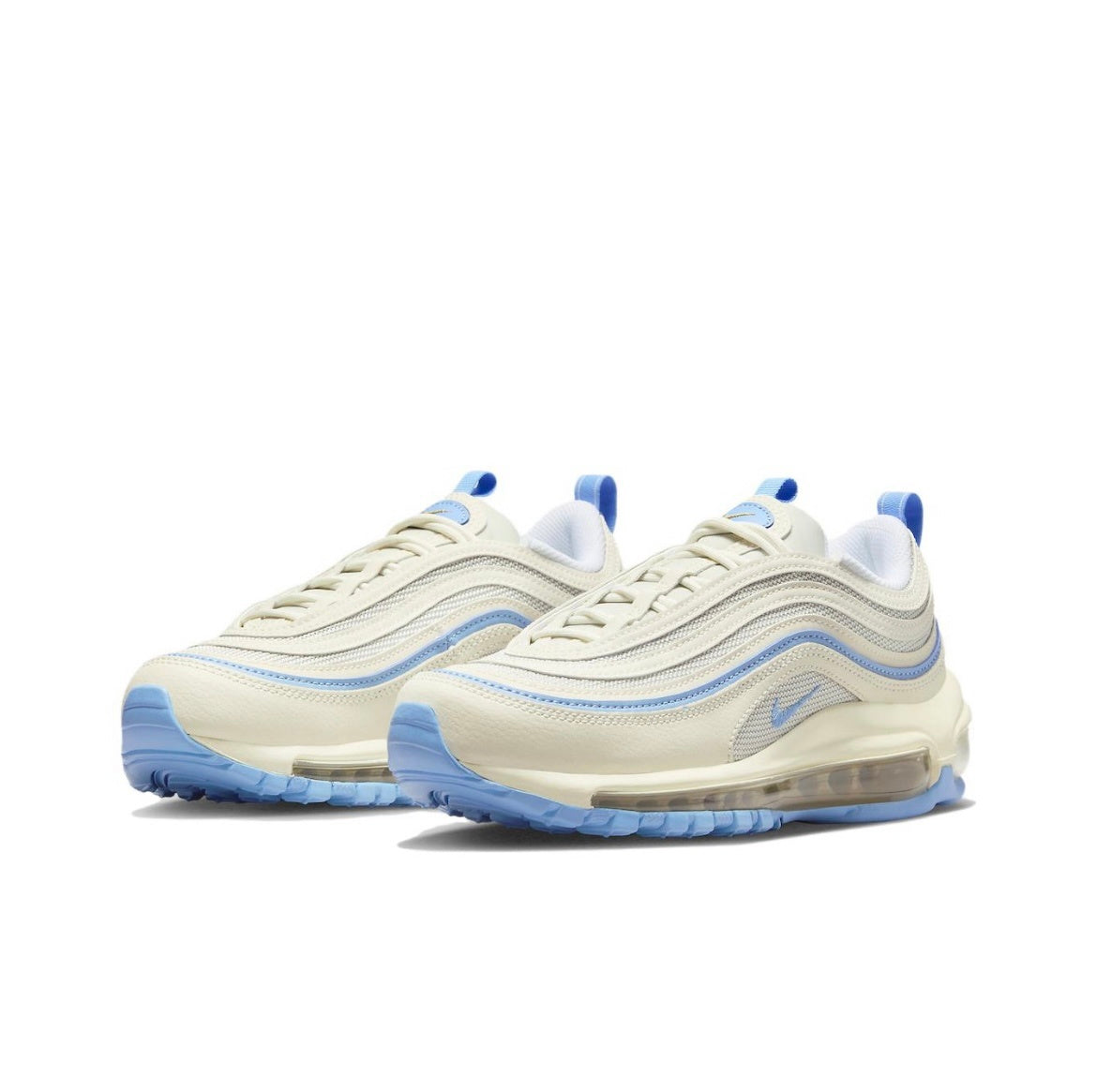 Nike Air Max 97 Sneakers, White and Blue, FN7492-133
