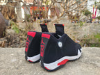Jordan 14 Black, White and Red Basketball Sneakers