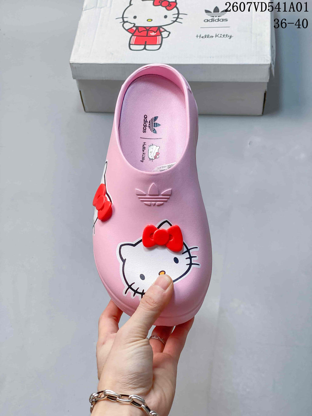 adidas x Hello Kitty Pink Platform Mule Clogs 07VD541A01