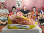 Basketball Sneakers in Pink and Yellow